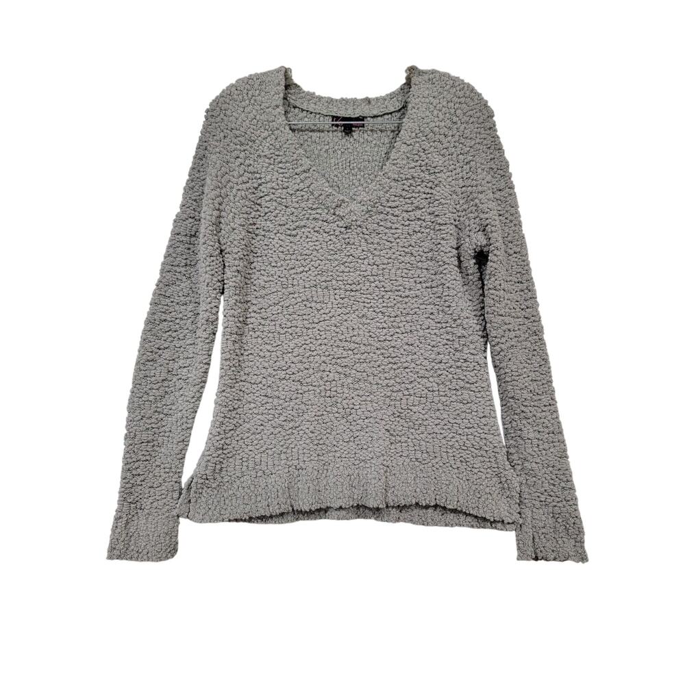 Grey Large Fuzzy Popcorn Knit Sweater Whimsigoth Cottagecore 90s Grunge Gweeble